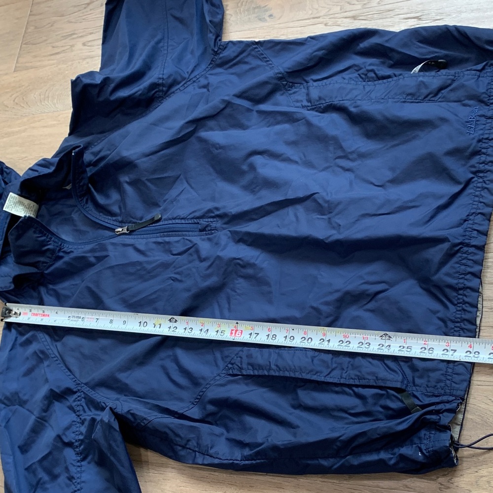 Vintage L.L. Bean Classic Men’s XL Tall Blue Nylon Pullover Windbreaker - Picture 8 of 11